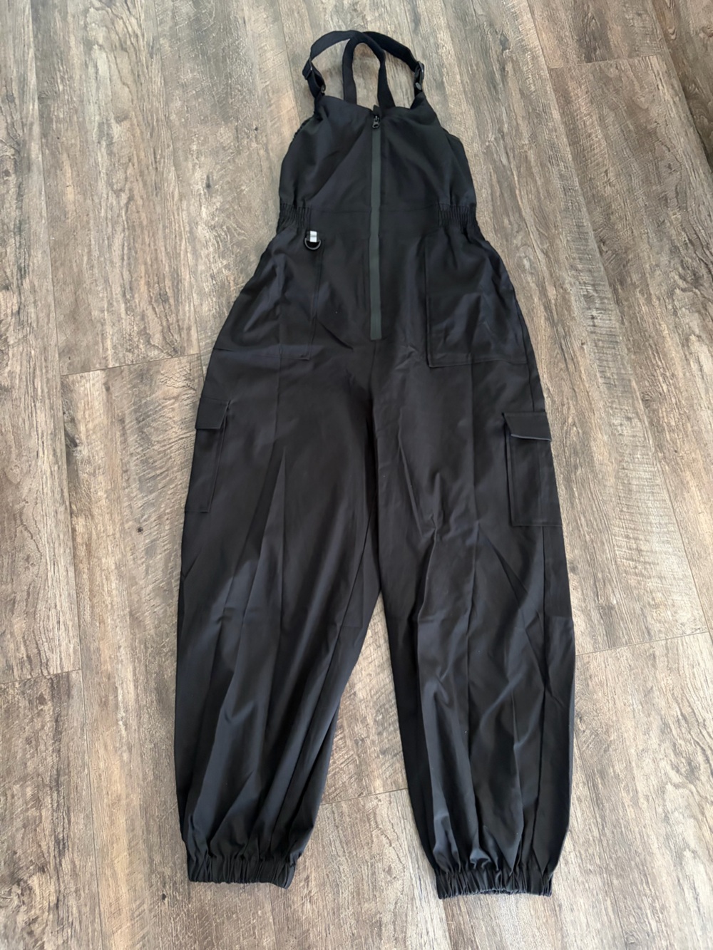 HALARA Black Utility Cargo Jumpsuit Overalls